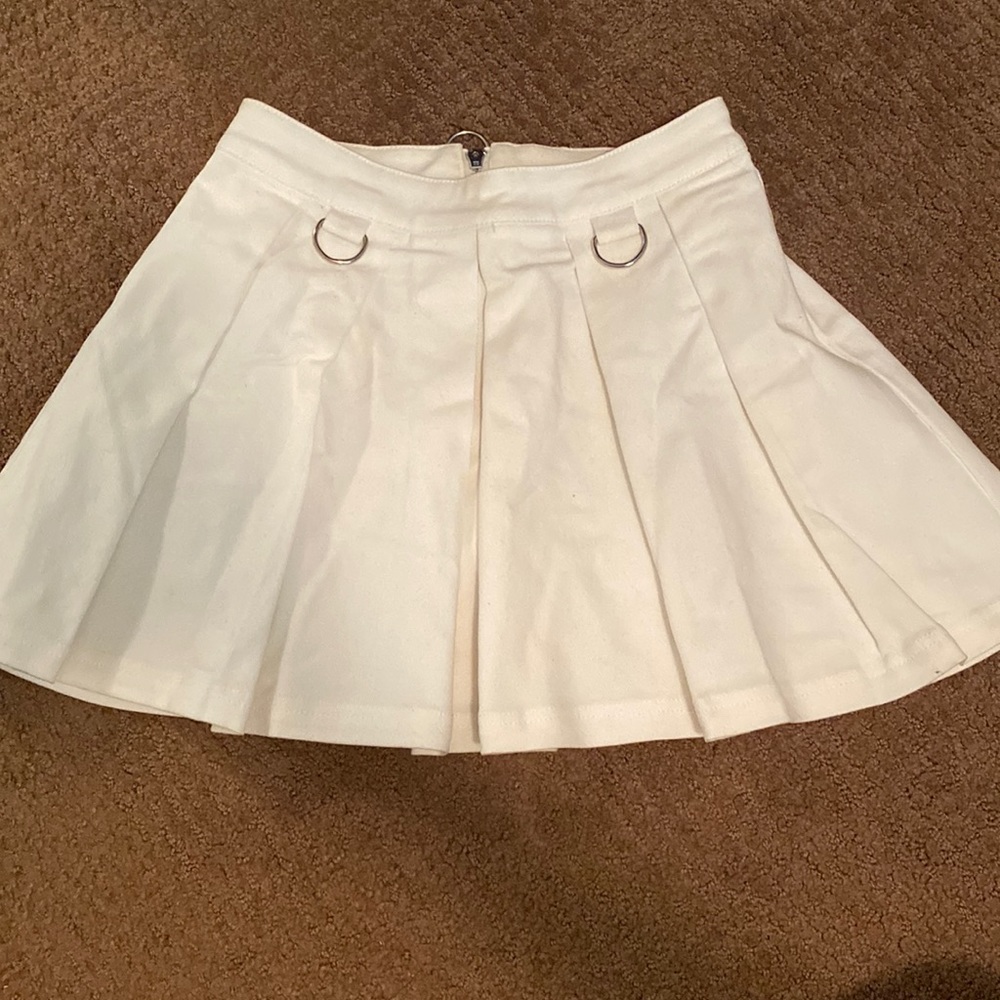 White skirt with silvery hoops